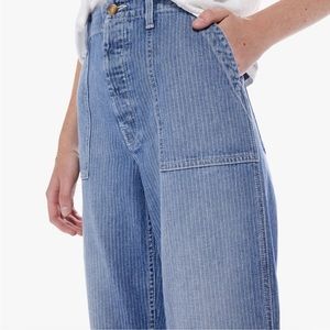 MOTHER Denim Patch Pocket Private On The Right Track Ankle Fray Jean - 31